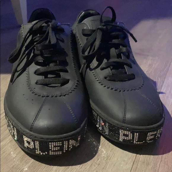 BLACK PHILIPP PLEIN CRYSTAL BOTTOM SNEAKERS - Picture 4 of 6